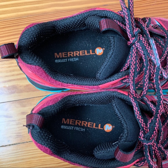 Merrell Capra Bolt hiking shoes in bright red sz 6 - Picture 6 of 8
